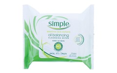 Simple Oil Balancing Cleansing Wipes Pack of 25