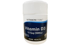 Vitamin Store Vitamin D3 12.5ug (500iu) Tablets Pack of 60