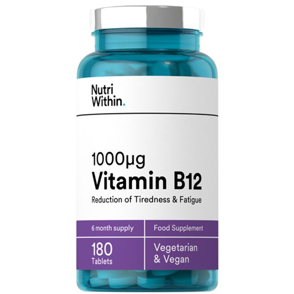 Nutri Within Vitamin B12 1000ug Tablets Pack of 180