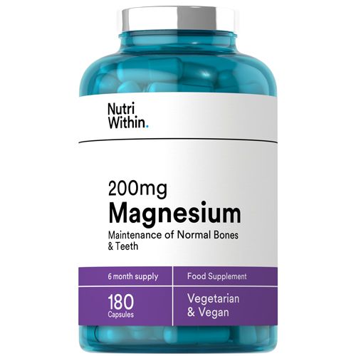 Nutri Within Magnesium 200mg Capsules Pack of 180