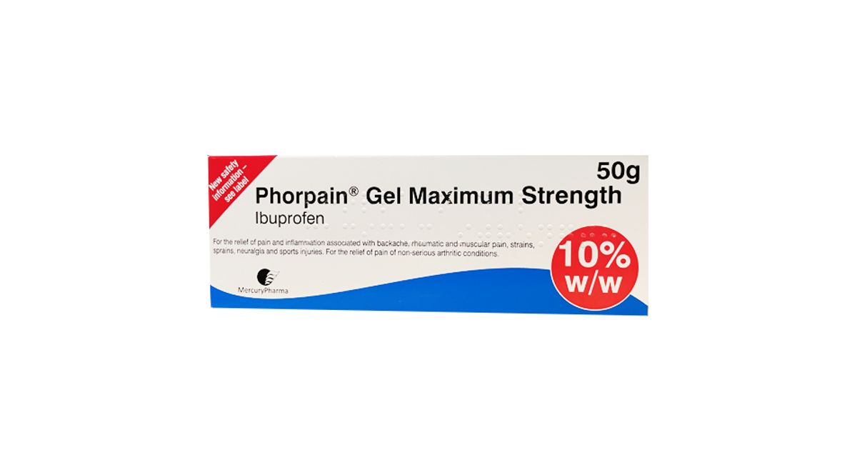 Phorpain Maximum Strength Ibuprofen Gel 50g